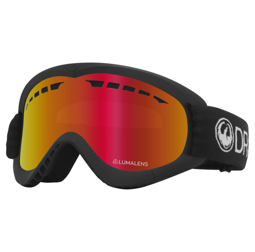 Dragon Alliance Dxs-Black/Lumalens Red Ion Lens Goggles In One Size