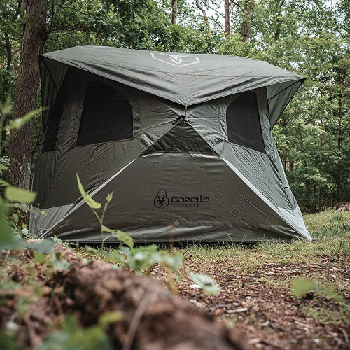 Gazelle T4 4 Person Portable Instant Outdoor Shelter Camping Hub Tent Green