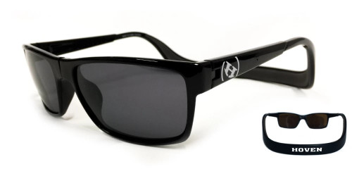 Hoven Monix Black Matte-Grey/Grey Polarized Sunglasses