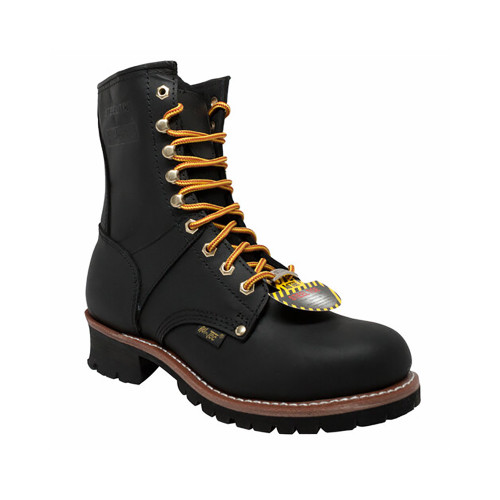 Hypard Men's 9" Steel Toe Logger Black Boot Size in 12, W