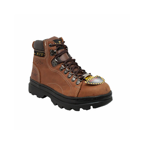 Hypard Women's 6" Steel Toe Work Boot Brown Size in 7.5, M