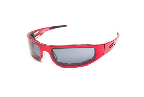 ICICLES Baby Bagger Standard Grey Lens Sunglasses with Flat Red Frame