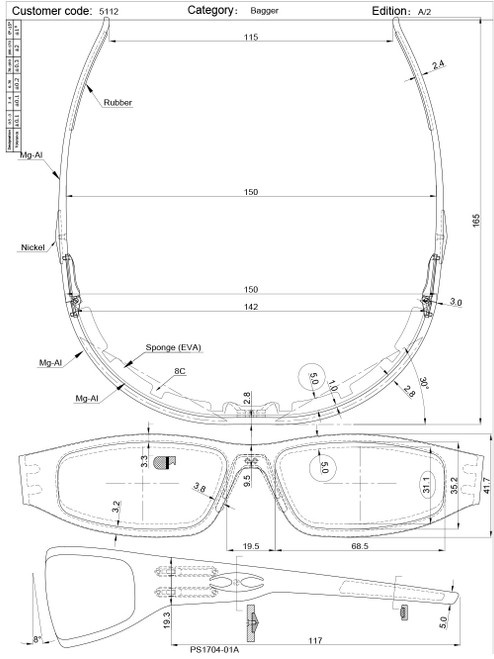 NEW ICICLES Bagger Transition Mirror Silver Lens Sunglasses with Flat Red Frame