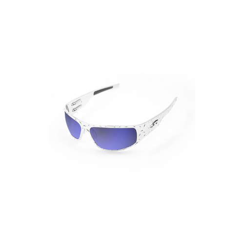 ICICLES Big Daddy Bagger Blue Lens Sunglasses with Chrome Diamond Plate