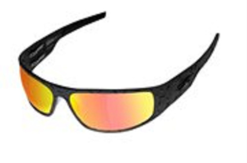 ICICLES Big Daddy Bagger Orange Lens Sunglasses with Matte Black Diamond