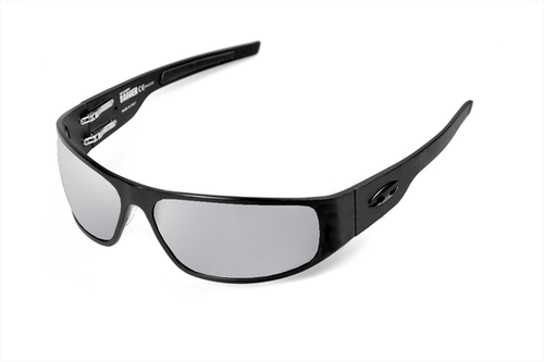 ICICLES Big Daddy Bagger Silver Lens Sunglasses with Matte Black Flat
