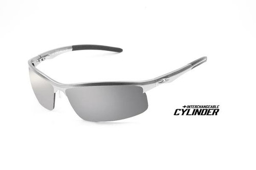 ICICLES CI-002-4 Cylinder Transition Mirror Lens Sunglass with Silver Frame