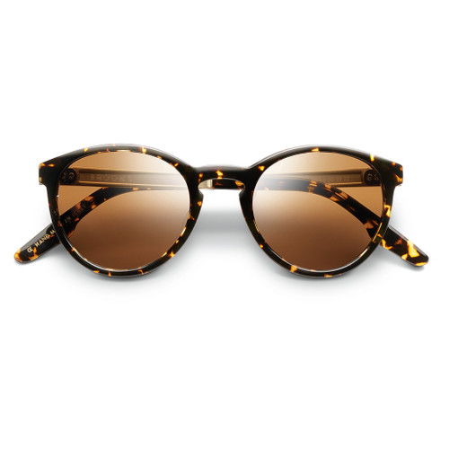 IVI Eyewear Brooks Polished Ambercomb Tortise Frame BRONZE AR LENS Sunglass