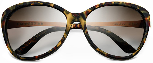 IVI Eyewear Daggerwing Polished Tiger Eye Frame with Bronze Lens Sunglasses