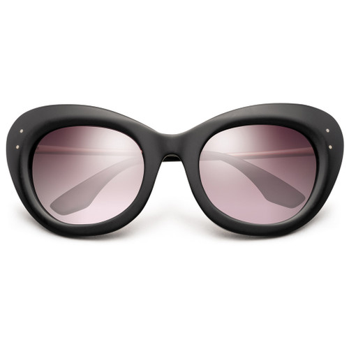 IVI Eyewear Faye Square Matte Black Frame With Rose Gold Lens Sunglasses