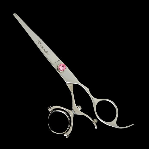 Kashi CB-522E Cobalt Swivel Thumb 6.5" Barber Hair Cutting Shears / Scissors