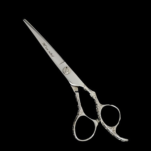 Kashi CB-541D Japanese Cobalt Engraved Handle 6" Hair Cutting Scissors / Shears