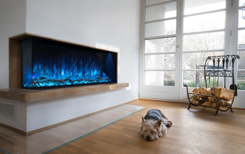 Modern Flames Landscape Pro Multi-Sided Built-In 80" Electric Wall Fire Place