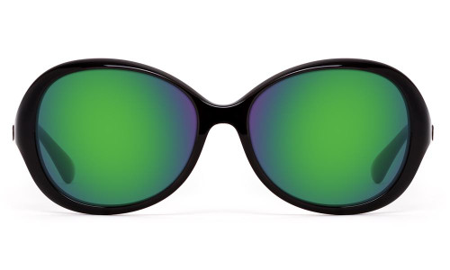 New ONO'S CAT ISLAND Green Mirror POLARIZED Black Frame SUNGLASSES