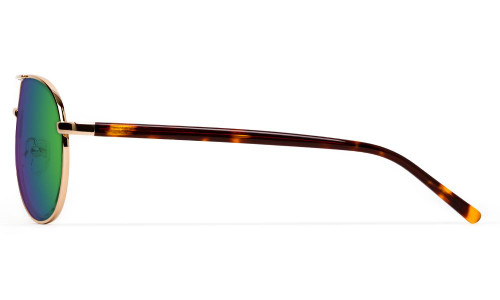 New Ono's SUPERIOR Green Plano Mirror Gold Tortoise POLARIZED Frame SUNGLASSES