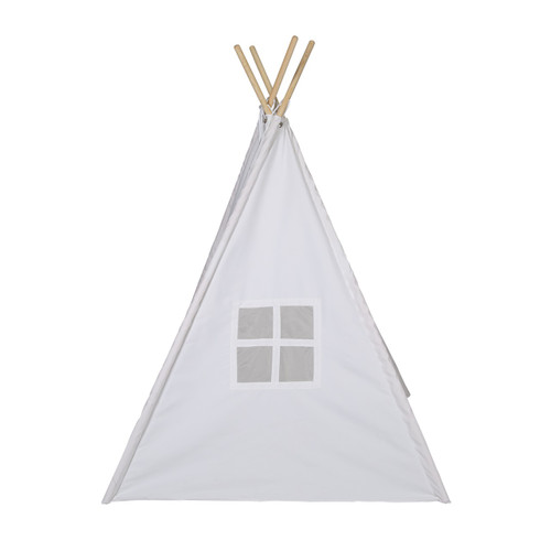 Pacific Play Tents  Plain White Tee Pee 45" L x 45" W x 64" H
