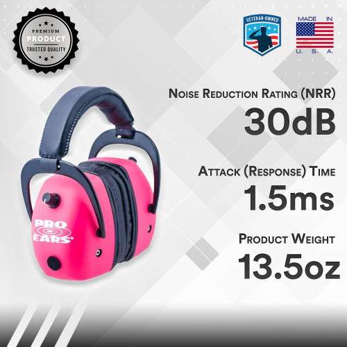 New ProEars GSDPMP Pro Mag Gold Electronic Hearing Protection and Amplification