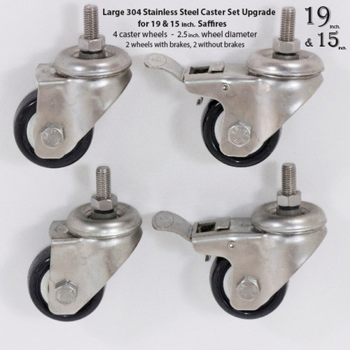 Saffire 304 Stainless Steel Caster Set X-Large