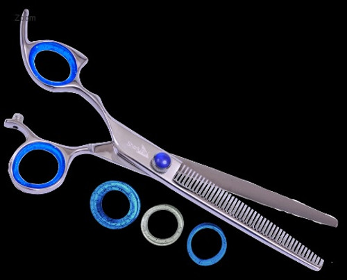 Sharkfin 40 Tooth Left Hand Professional Non-Swivel Stainless Scissor Shears