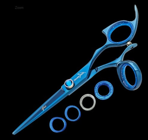 Sharkfin 6.25 Inch Right Hand Standard Line Swivel Blue Scissor Shears