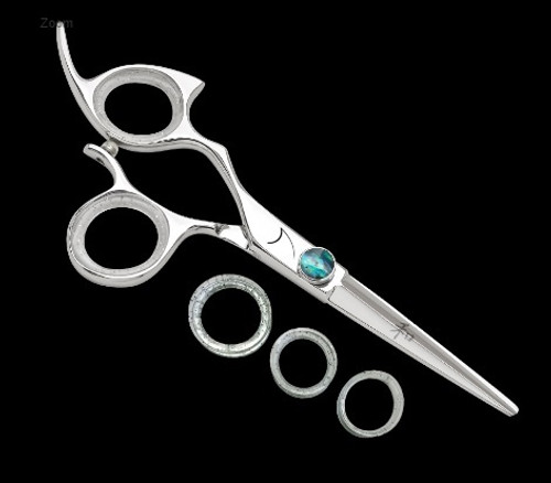 Sharkfin 7" Left Hand Monarch Line Non-Swivel Stainless Scissor Shears