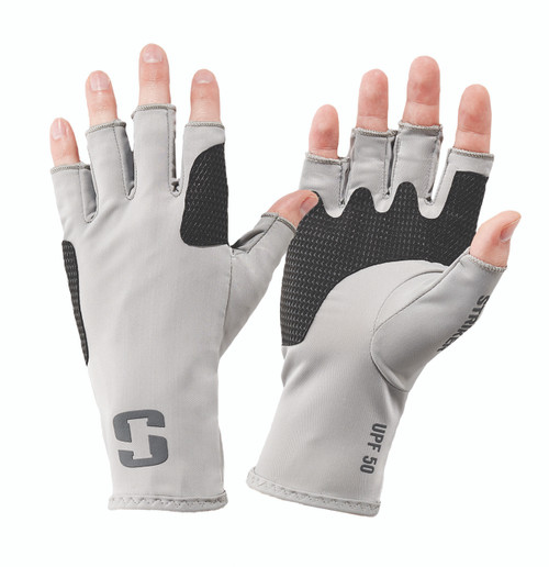 Striker Casting UPF 50+ Fingerless Glove Gray 2X-Large