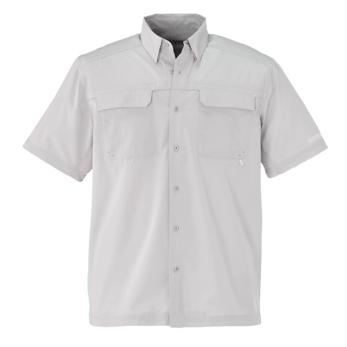 Striker Coolwave Sanibel Bay Men's Button-Down Shirt Vapor Gray In 3X-Large