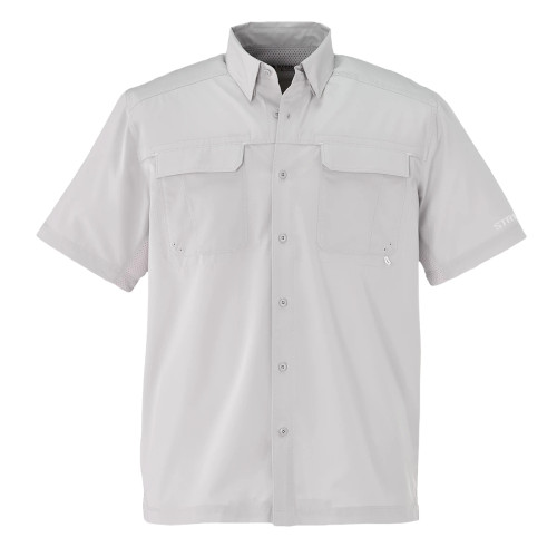 Striker Coolwave Sanibel Bay Men's Button-Down Shirt Vapor Gray In Large