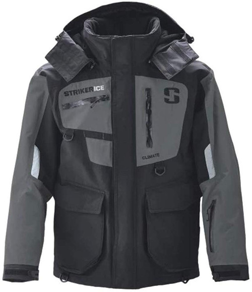 Striker Ice Men's Climate Ice Fishing Flotation Jacket Black/Gray X-Large