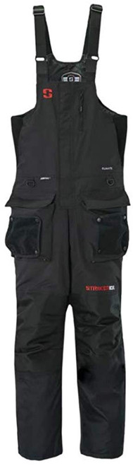 Striker Ice Men's Climate Insulated Waterproof Bibs with Sureflote Black 3XLarge