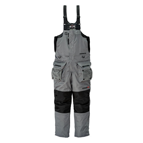 Striker Ice Mens Hardwater Insulated Gray/Black Bib In Medium