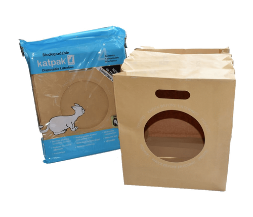 The Green Pet Shop Katpak Biodegradable Litter Box 4 Pack