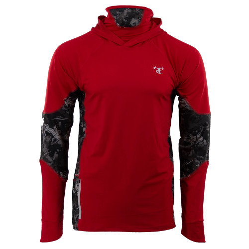 True Timber Linafin Chiller Pullover Red Hot/Viper Urban in X-Large Size