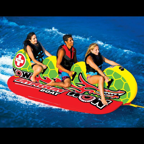 World Of Watersports WOW Dragon Boat 3 Rider Towable Banana Water Tube