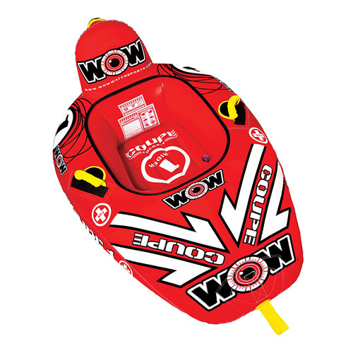 WoW World of Watersports Coupe Cockpit Towable Tube, Front Back Tow Points