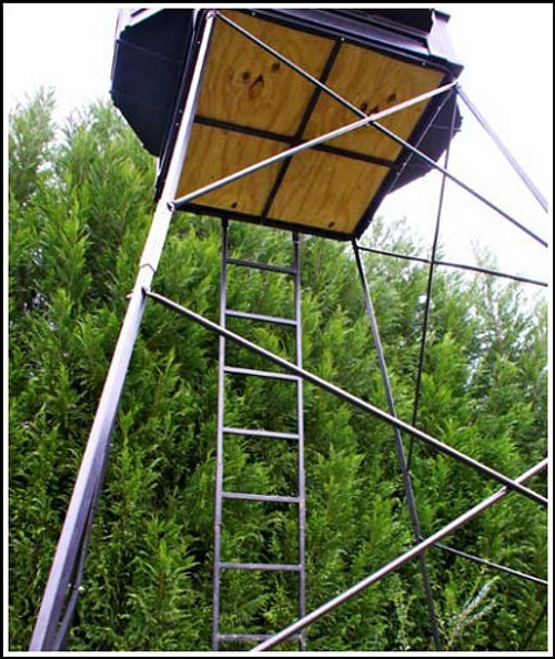 Hughes HP-67055 ADJUSTABLE 5'-10' Hunting Tower for 4x4 Box Blind (Tower Only)