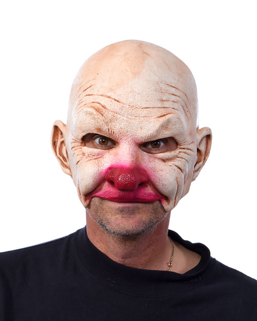 Zagone Studios Bald Carnival Creep Uv White Glow Clown Latex Face Mask