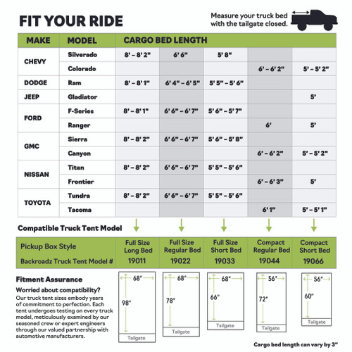 New Napier Backroadz Truck Tent: Full Size Regular Bed