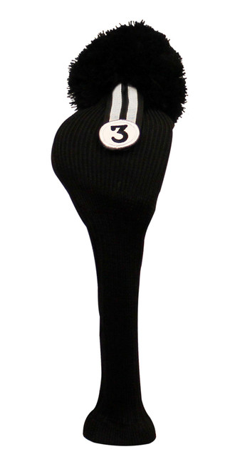 Izzo Golf Vintage Golf Headcovers in Black/Fairway Wood