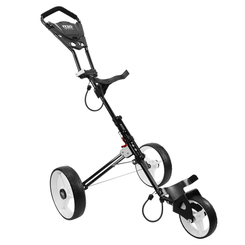 Izzo Golf Lightweight Aluminum Rover II Push Cart in Black/White