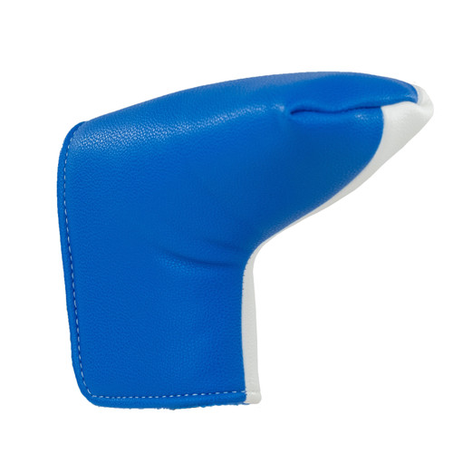 Izzo Golf Premium Soft PU Leather Golf Putter Covers in Blade/Blue/White