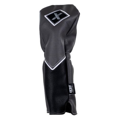 Izzo Golf Premium Soft PU Leather Golf Headcovers in Gray/Black/Fairway Wood