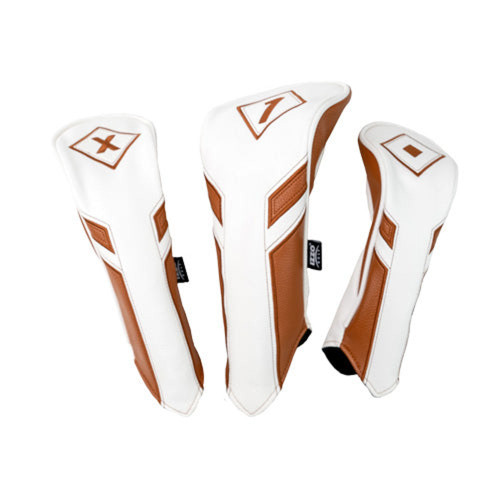 Izzo Golf Molded Premium Golf Headcovers in White - Driver/Fairway Wood/Hybrid