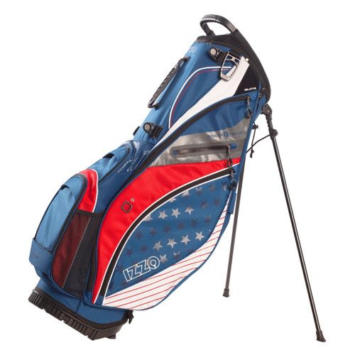 Izzo Golf Versa High Strength Polyester Stand Golf Bag in Red/White/Blue