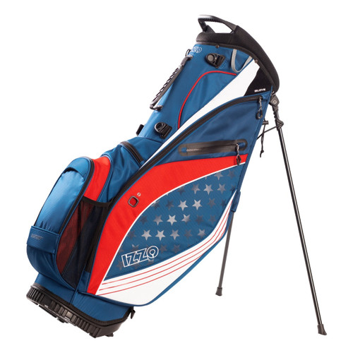 Izzo Golf Lite High Strength Polyester Stand Golf Bag in Red/White/Blue