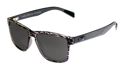 Icicles Moto CF Singal Polarized Grey Lens Sunglasses with Liquid Black Frame