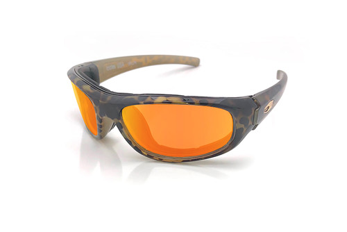 Sun Rider Progressive Mirror Orange Lens Sunglasses with Leopard Tortoise Frame