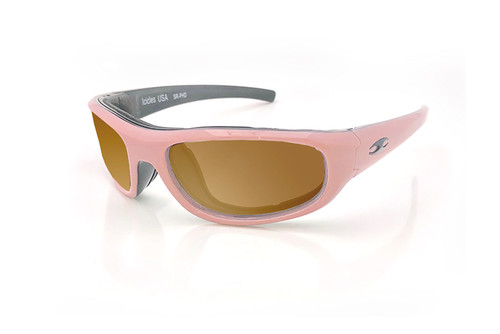 Icicles Sun Rider Progressive Polarized Brown Lens Sunglasses with Pink Frame
