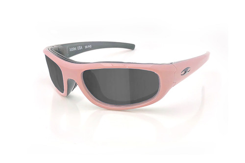 Icicles Sun Rider Singal Polarized Grey Lens Sunglasses with Pink Frame