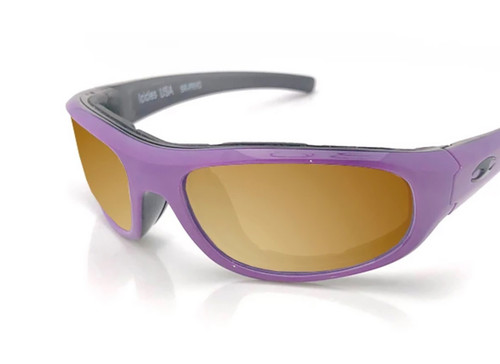 Icicles Sun Rider Progressive Polarized Brown Lens Sunglasses with Purple Frame